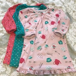 Bundle! 3 Carter’s Toddler Long Sleeve Nightgowns
